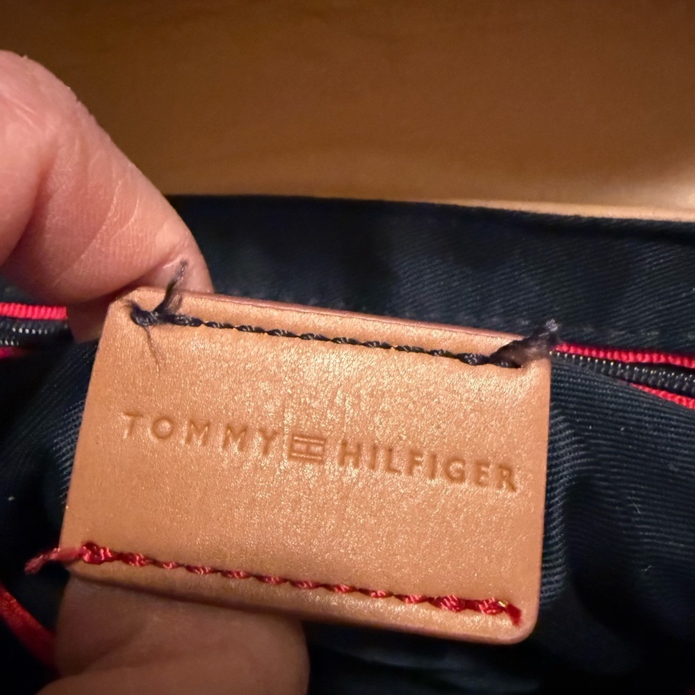 Tommy Hillfiger - Genuine Leather Multicolor Striped Women's Crossbody Bag EUC - Picture 13 of 14